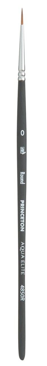 Princeton Series 4850 Aqua Elite Synthetic Watercolor Brush-Short Handle Round Size 0